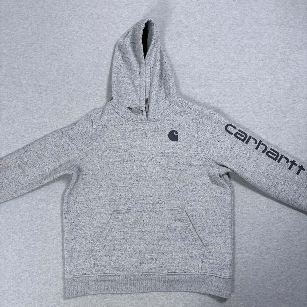 Carhartt Clarksburg Relaxed Fit Gray Heather Hoodie Sweatshirt Size XL 16-18